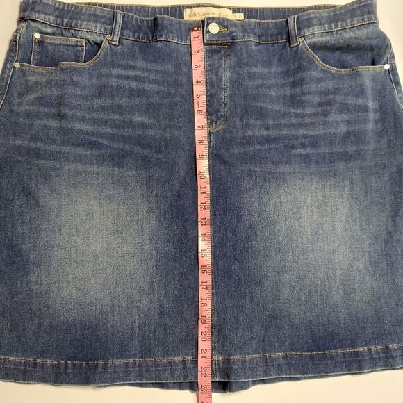 Soft Surrounding Blue Denim Pencil Jean Skirt Size 3X - Picture 5 of 11